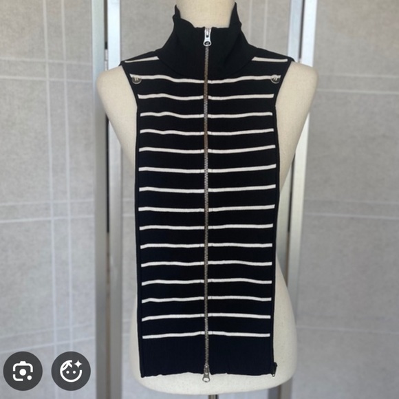 Veronica Beard black stripped Dickey - Picture 1 of 3